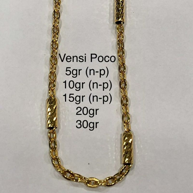 Necklace Pendant Branded Jewellery Kalung Emas asli Gold shop Oval