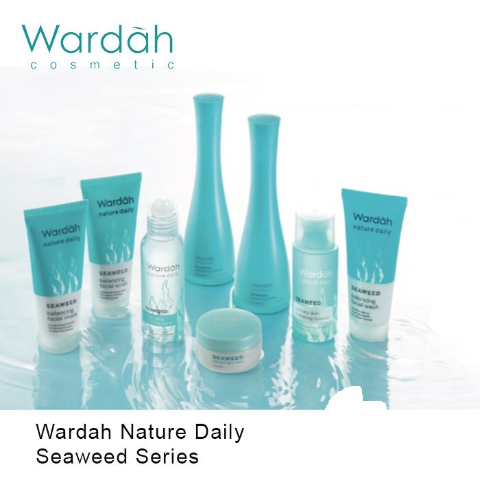 Wardah Nature Daily Seaweed Series Facial Wash Cleanser Scrub Micellar Toner Cream Mask (VH)