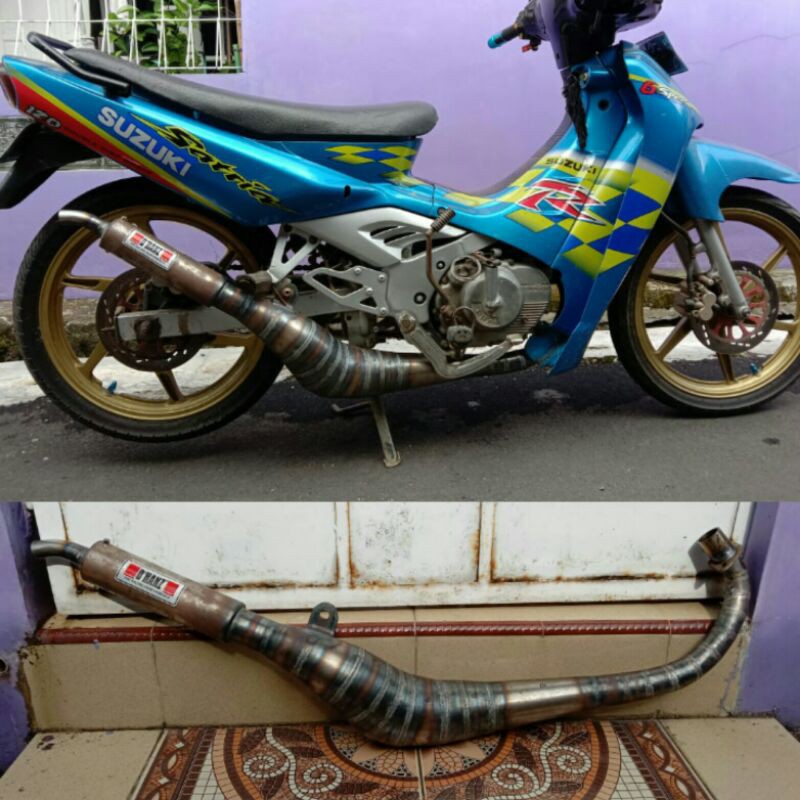 KNALPOT SATRIA 2 TAK LUMBA - HIU DHANZ RACING TIPE BM POWER SILINCER TELO