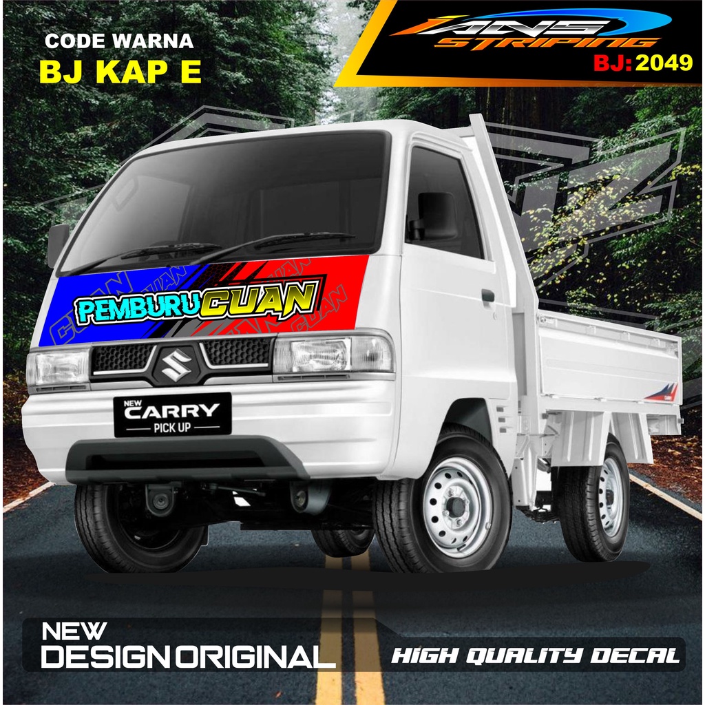 STIKER KABIN DEPAN CARRY L300 PICK UP / STIKER KABIN CARRY L300 / STIKER KAP CUP DEPAN L300 PICK UP / STIKER MOBIL