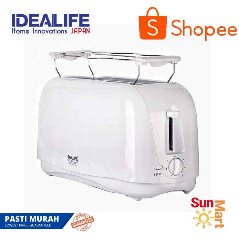 IL-204S Toaster 4 Slices / Panggangan Roti Elektrik IDEALIFE / Pop up Toaster Idealife