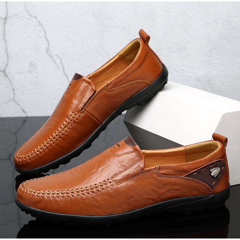  Sepatu  Loafers Flat  Formal Casual Bahan Kulit Ukuran 37 47 