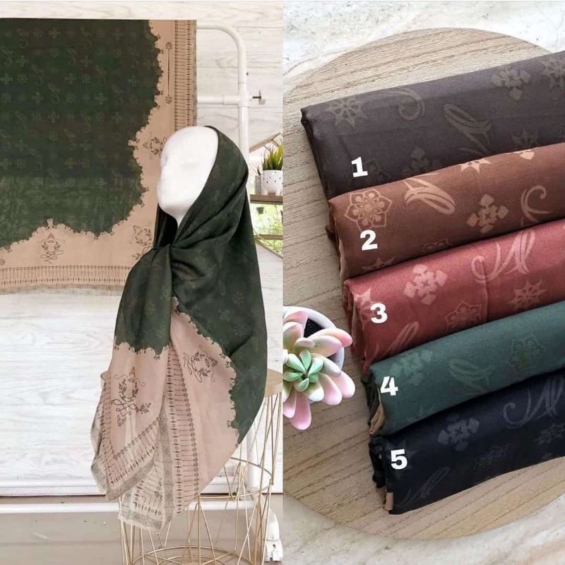 Afrahijab/ Segi Empat Voal Motif 024