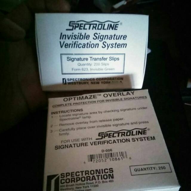 Spectroline Signature Invisible  &amp; Overlay bisa Satuan