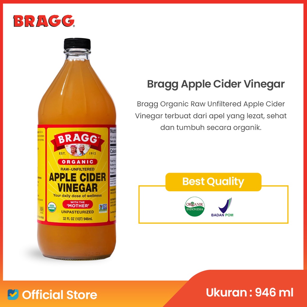 

Bragg Organic Raw Unfiltered Apple Cider Vinegar 946 ml