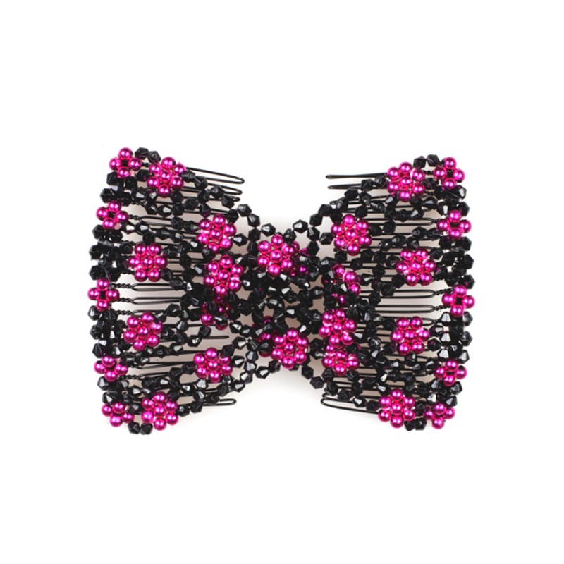 Siy Sirkam Ganda Elastis Hias Manikmanik Untuk Aksesoris Rambut Wanita Diy