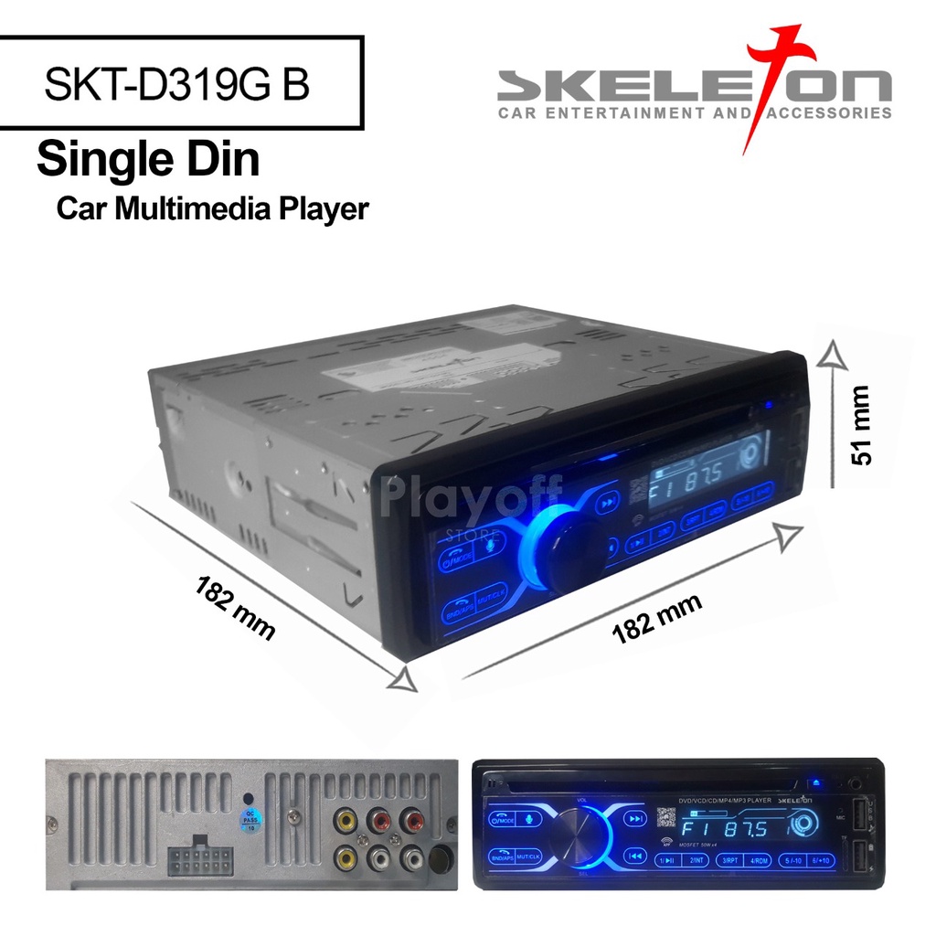 Single Din HEAD UNIT DVD SKT-D319G DVD A/B