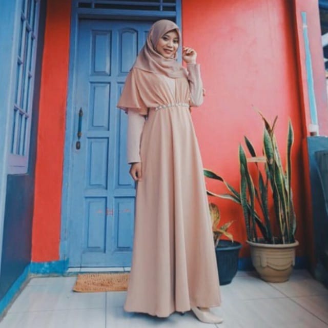 GAMIS PESTA MUSLIMAH DETAIL KIPAS LUMINER GAMIS PESTA MEWAH SHERMINA BUSANA MUSLIMAH PESTA TULLE GAM