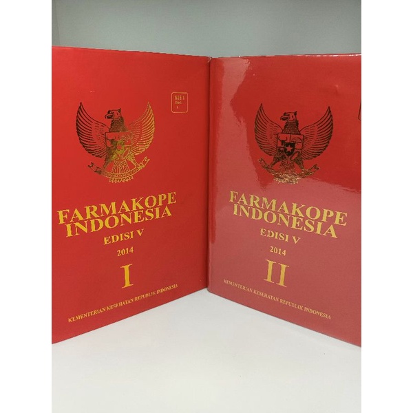 [ORIGINAL] Farmakope Indonesia Edisi V 2014 (Jilid 1 & Jilid 2) Sepaket Isi 2 Buku FI 5 Farmakope Ed