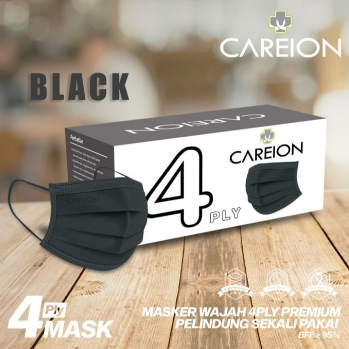 MASKER CAREION 4PLY EMBOS 50 - MASKER MEDIS PREMIUM CAREION & CAREINDO EARLOOP