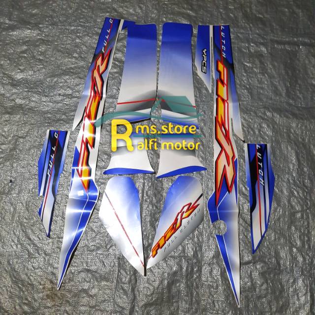 Striping poswan / Sticker motor Yamaha F1zr / fizr 2003 biru putih
