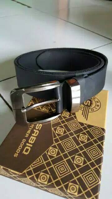 Sabuk belt gesper ikat pinggang pria kulit asli satu lapis kualitas premium murah branded non import