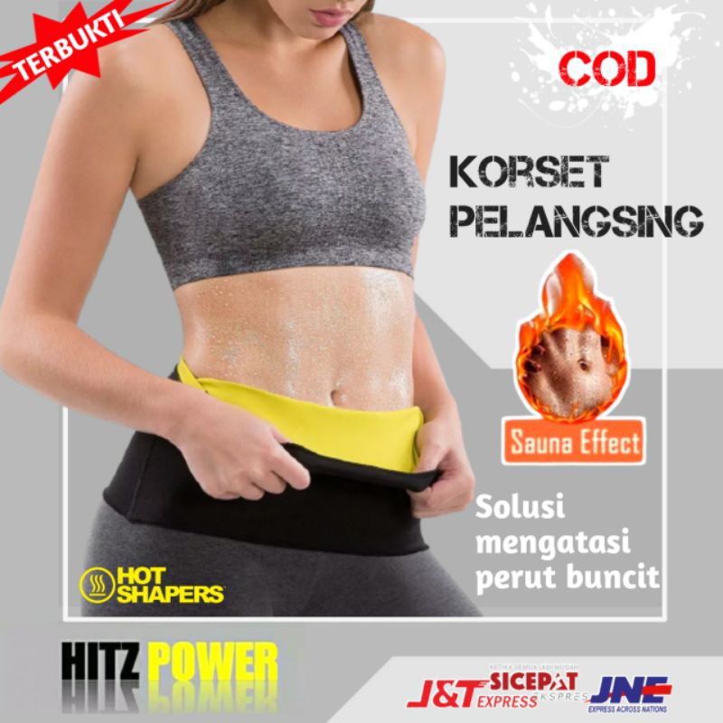 sHopYi- Korset Pria Wanita Pelangsing Pengecil Perut Hot Shapers Slim Waist Belt Neotex S2