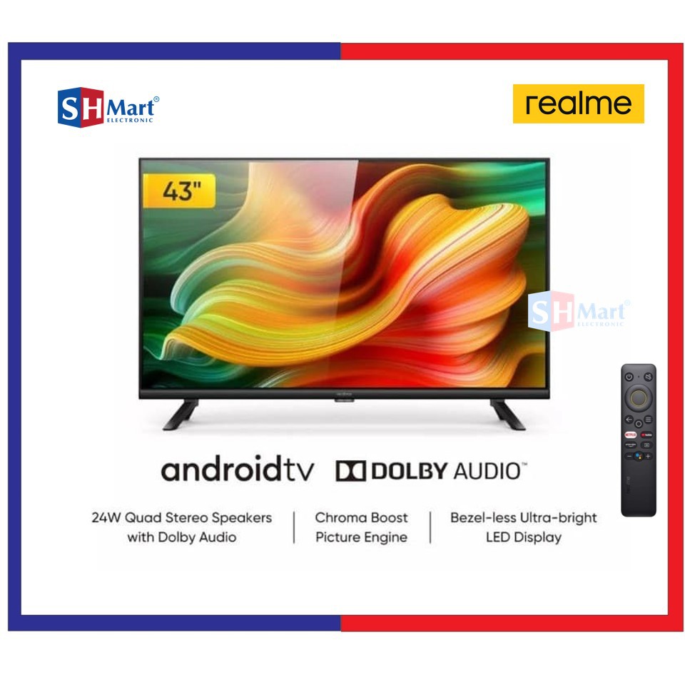 Realme Smart TV 43" inch Garansi Resmi Realme Android TV (SHMART ELECTRONIC MEDAN)