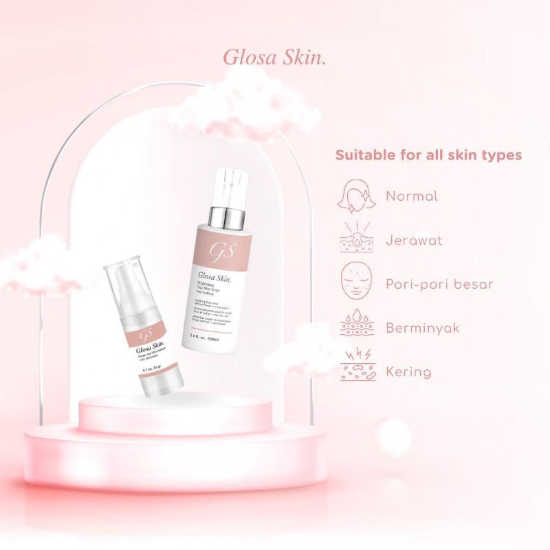 READY SERUM AND MOIST WITH SUNSCREEN GLOSA SKIN BPOM