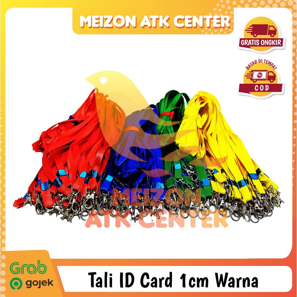 

GROSIR TALI ID CARD 1CM WARNA ATK Murah [50 PCS]