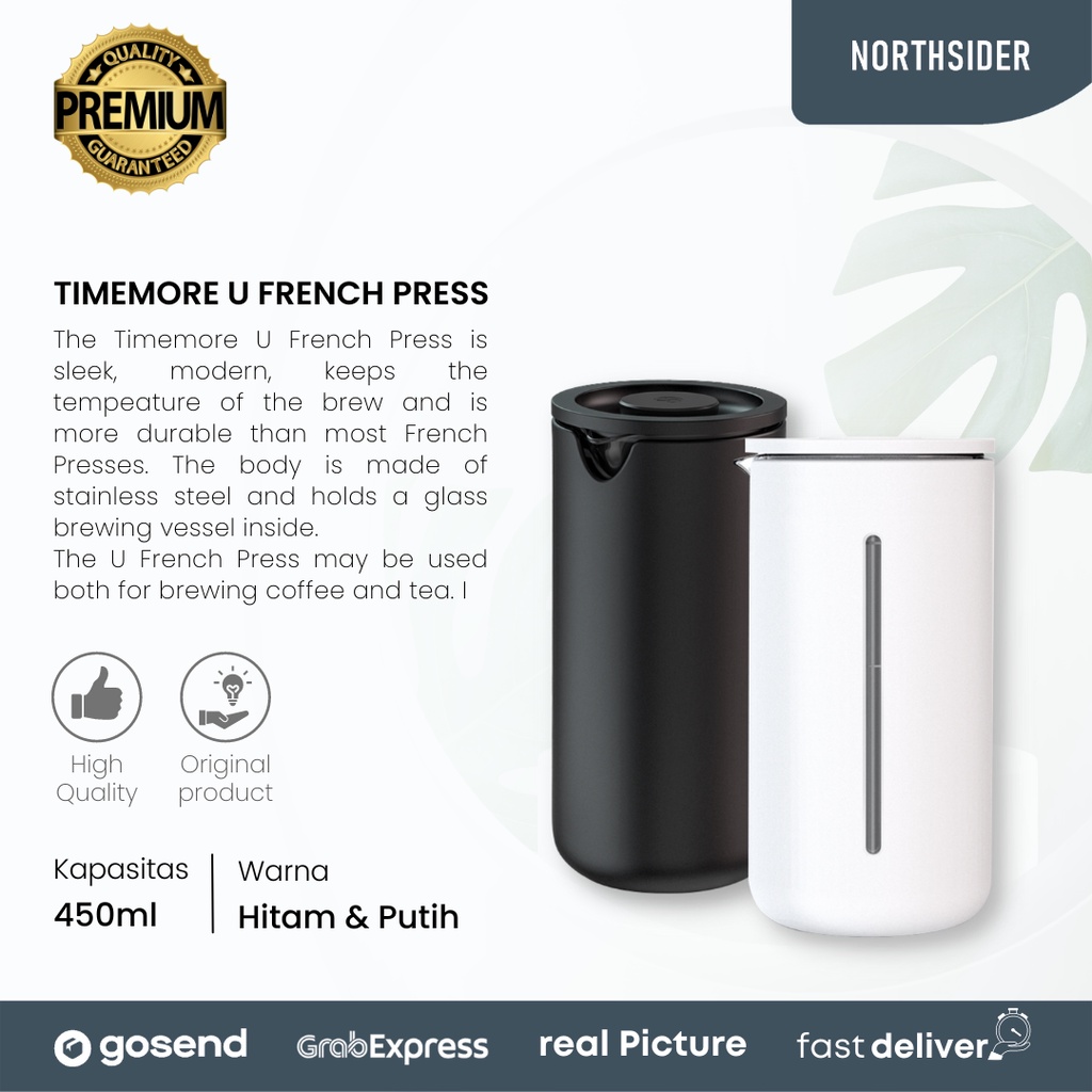 TIMEMORE U FRENCH PRESS PLUNGER 450ML | ALAT KOPI