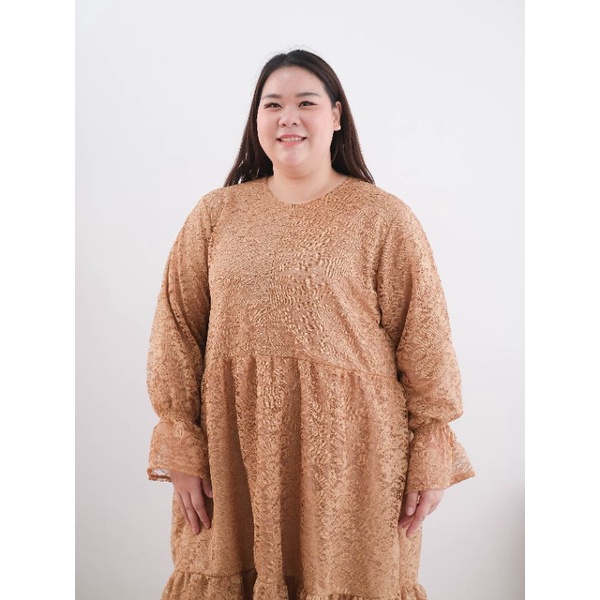 tunik brukat jumbo wanita Ld 130cm