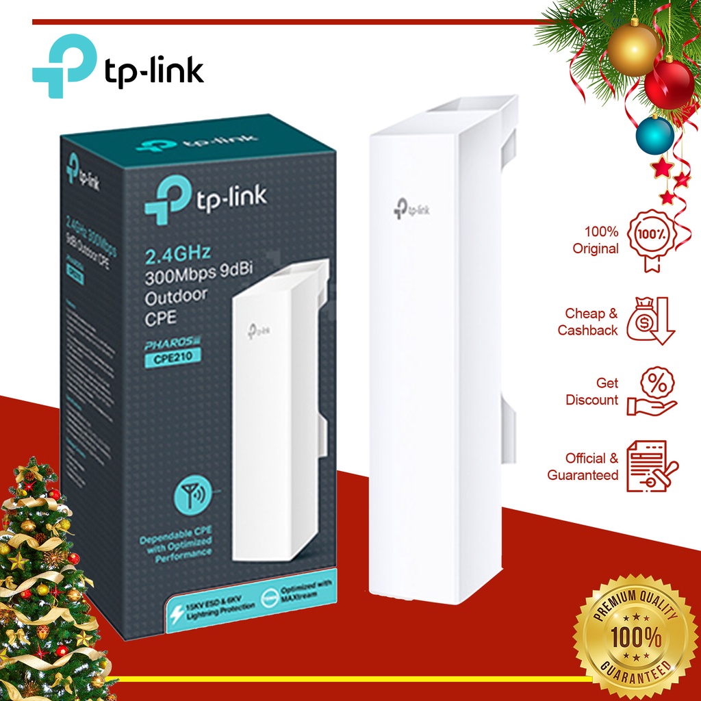 Tp Link CPE210  2.4GHz 300Mbps 9dBi Outdoor CPE210 Router wifi TP link murah Alat wifi tp link Alat 