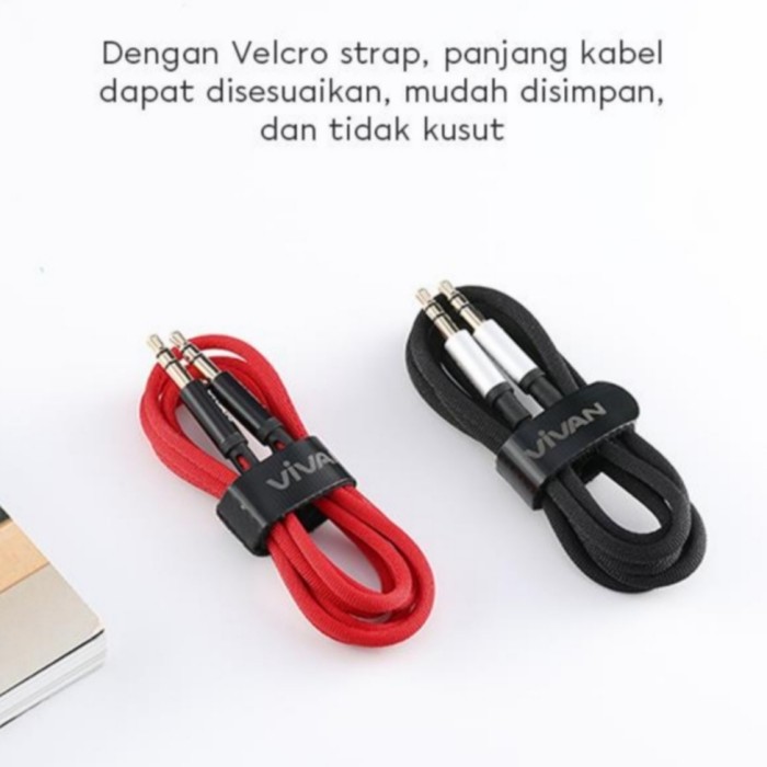 NA - Kabel Aux 100cm Bahan Nylon Vivan - Audio Cable AUX1