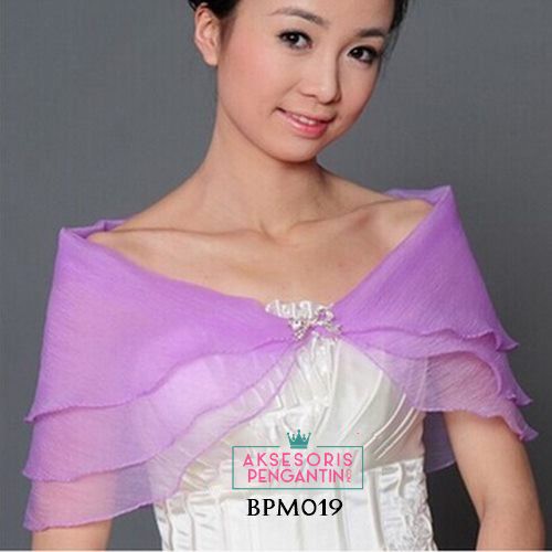 [READY STOCK] AKSESORIS PESTA LACE BOLERO PENGANTIN BROKAT UNGU BPM019