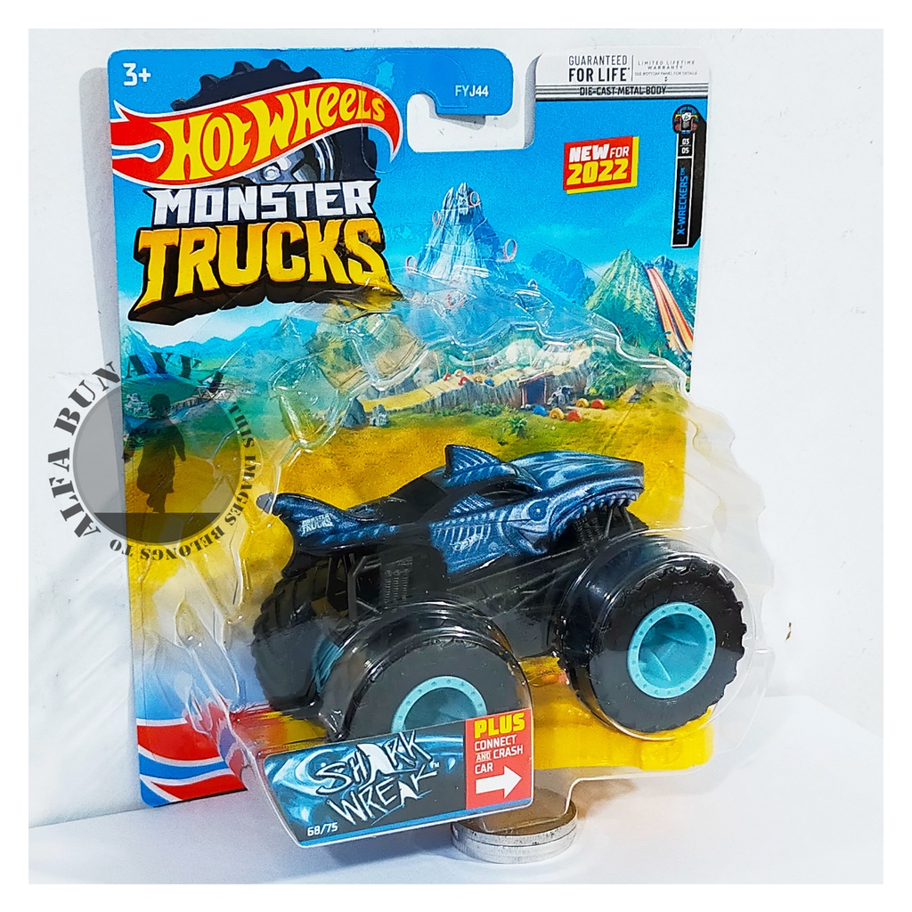 Hot Wheels Monster Trucks - SHARK WREAK - Hotwheels Truck Original - Mainan Diecast Truk