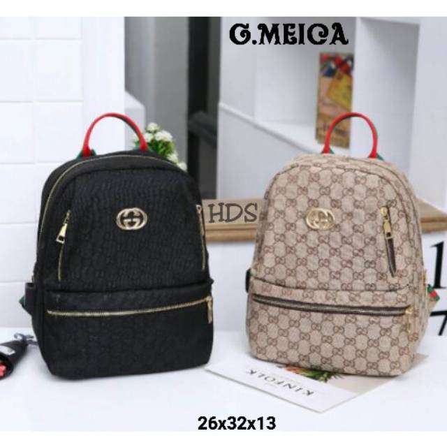 Backpack Gucci Meica Tas Fashion Wanita Tas Ransel Cewek Murah Tas Gendong Bagus Murah Tas Sekolah
