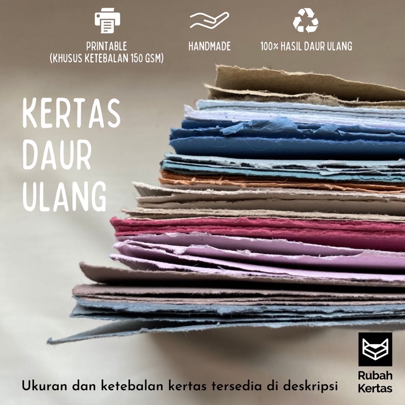 

Kertas Handmade Daur Ulang