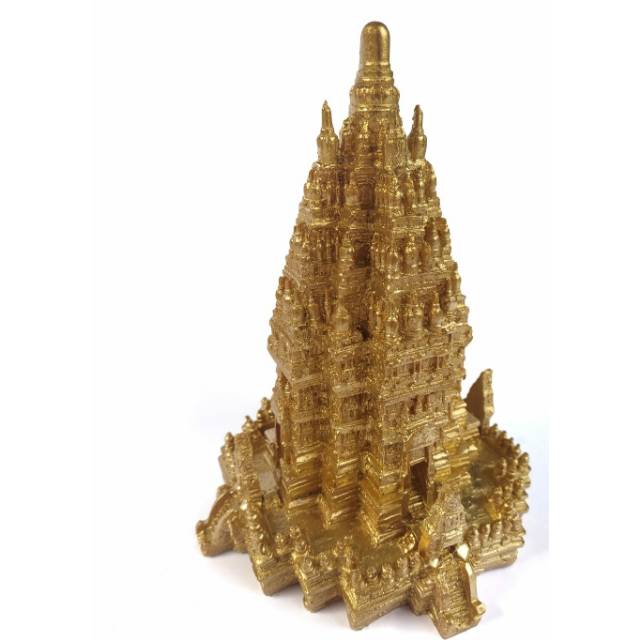 PAJANGAN MINIATUR CANDI PRAMBANAN JUMBO UKURAN 15x15x20 cm BAHAN FIBERGLASS - DEKORASI RUMAH