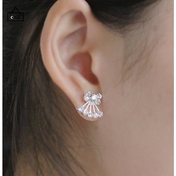 COD❤Anting ​Korea Mutiara Pejantan Kristal Fashion Wanita Murah Hati Mutiara Pesona Zirkon Fashion Korea