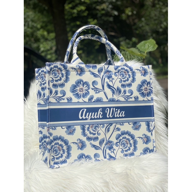 Tas Tote Bag Totebag Kanvas Canvas Custom Nama Totbag Handbag Hand Bag Wanita