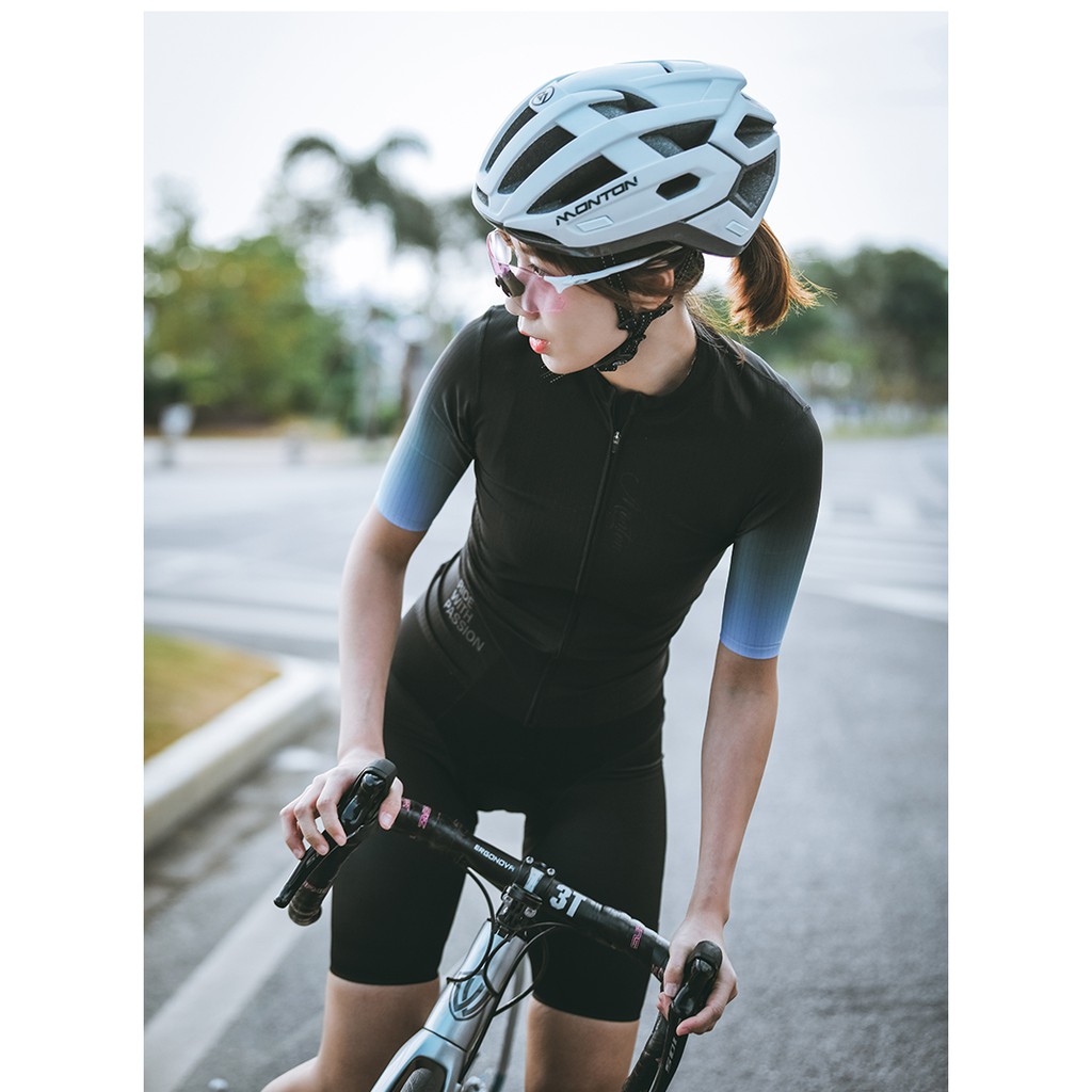 Jersey Monton SHORT Women UNTAN Black PRO JR moontoon sepeda hitam