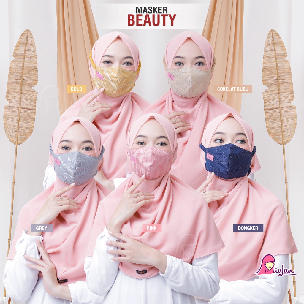 Masker Beauty Miulan / Masker Kain / Masker Brukat / Masker Toyobo / Masker Hits / Masker Kondangan 