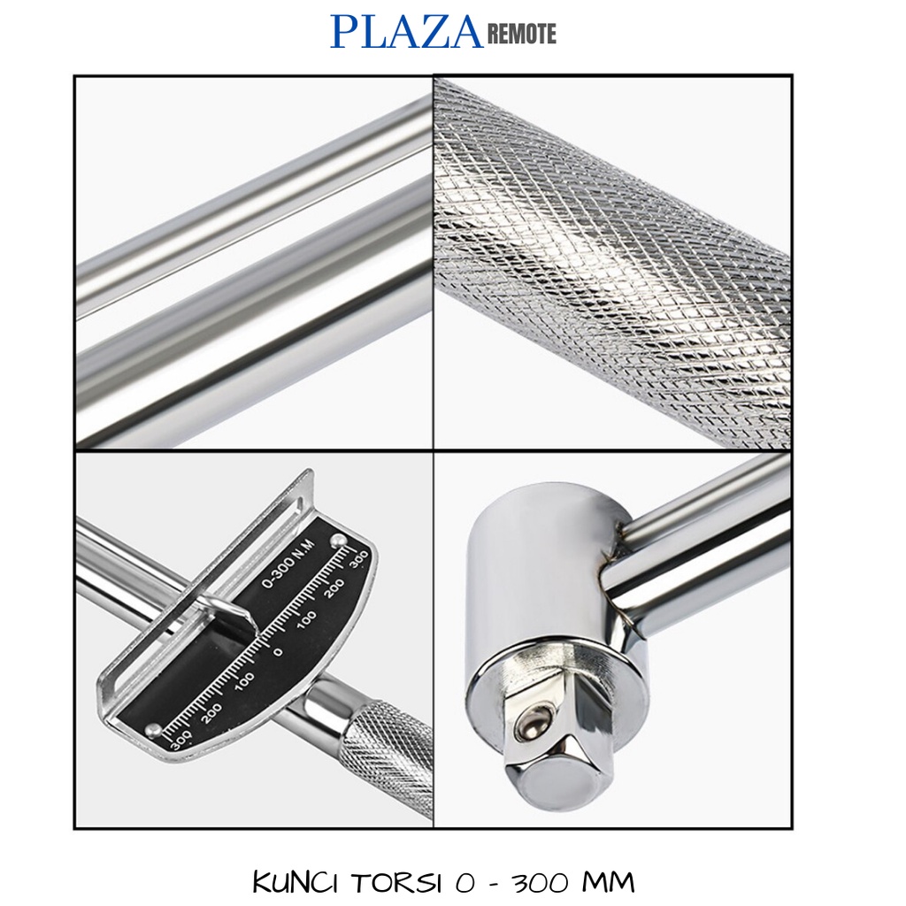 ADJUSTABLE TORQUE WRENCH 1/4 INCH 0 - 300 KUNCI MICROMETER MOMEN MOTOR