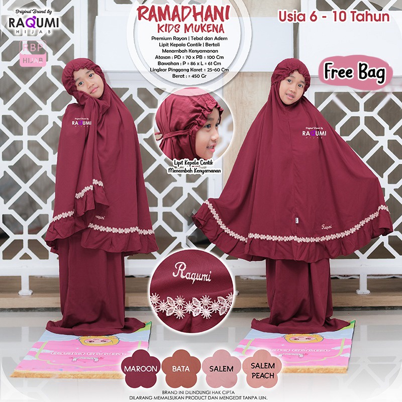 Mukena Anak Ramadhani Kids Raqumi Hijab
