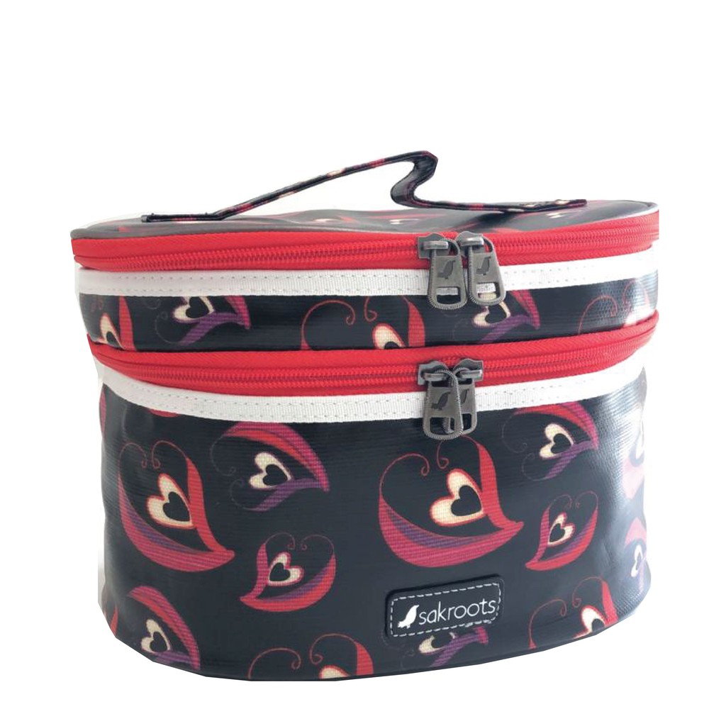 Sakroots Red Scarlet Sweet Heart Make Up Case