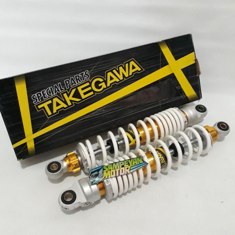 Shock Sok Skok Belakang Non Tabung Takegawa 116A-R Klik 280 320 340 mm Putih