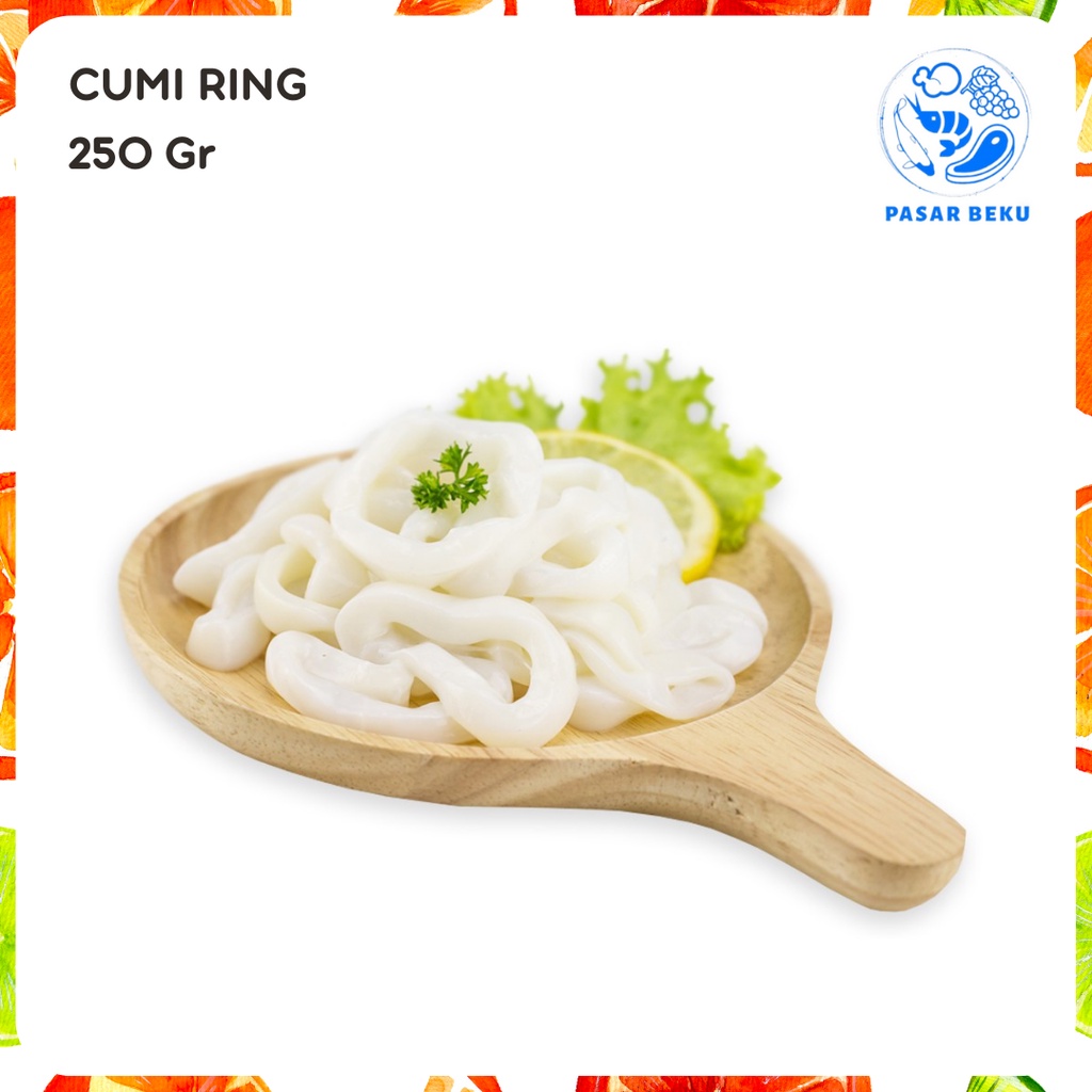 

Cumi Ring 250 Gram Cumi Tepung Asam Frozen Food Pasar Beku Padang