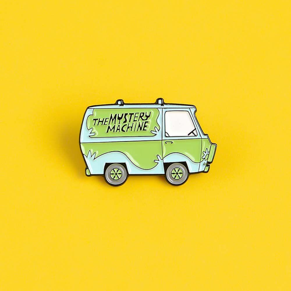 Lanfy Scooby Bus Bros Fashion Perhiasan Lucu Aksesoris Kerah Bros Perjalanan Mengenang Misteri|Pin Enamel