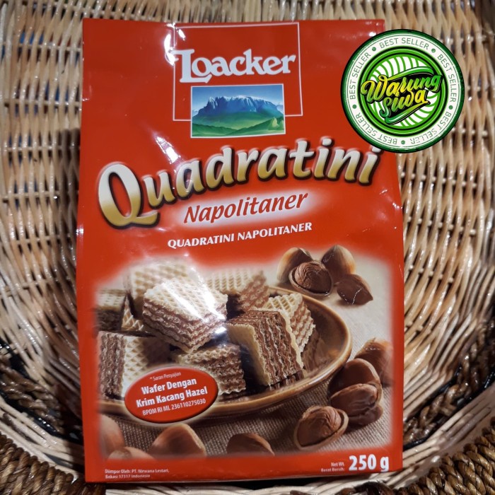 

Wafer Loacker quadratini napolitaner 250 gram