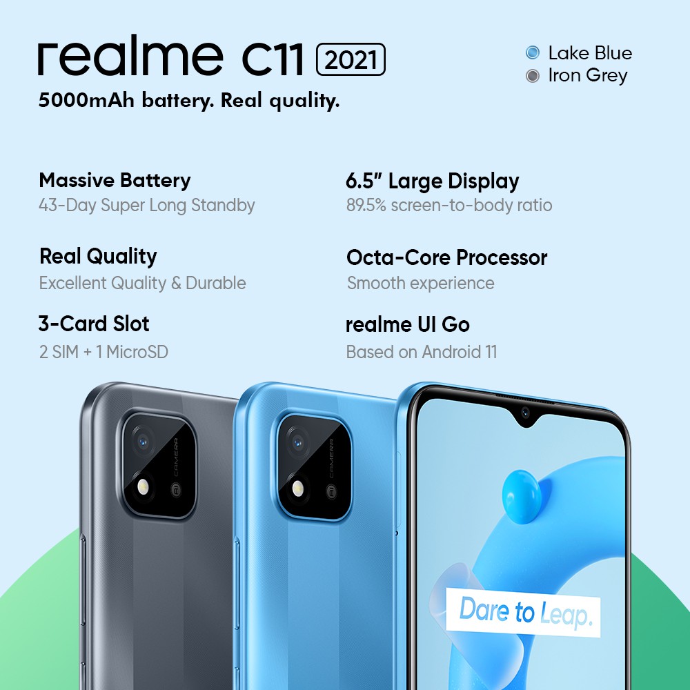HP BARU REALME C11 2021 RAM 2/32 GB & RAM 4/64 GB NEW 100% ORI GRS RESMI INDONESIA TERMURAH-3
