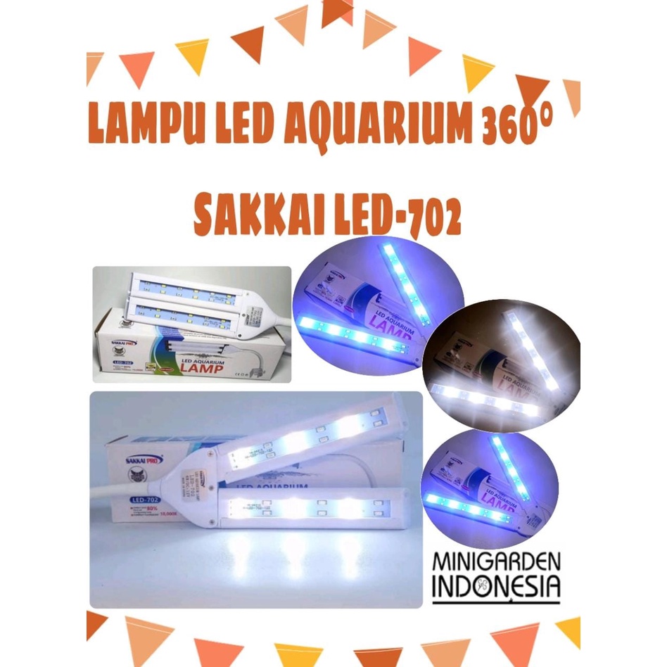 SAKKAI PRO LED-702 6W LED AQUARIUM LAMP LAMPU AQUASCAPE MODEL JEPIT