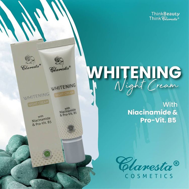 CLARESTA WHITENING NIGHT CREAM TUBE
