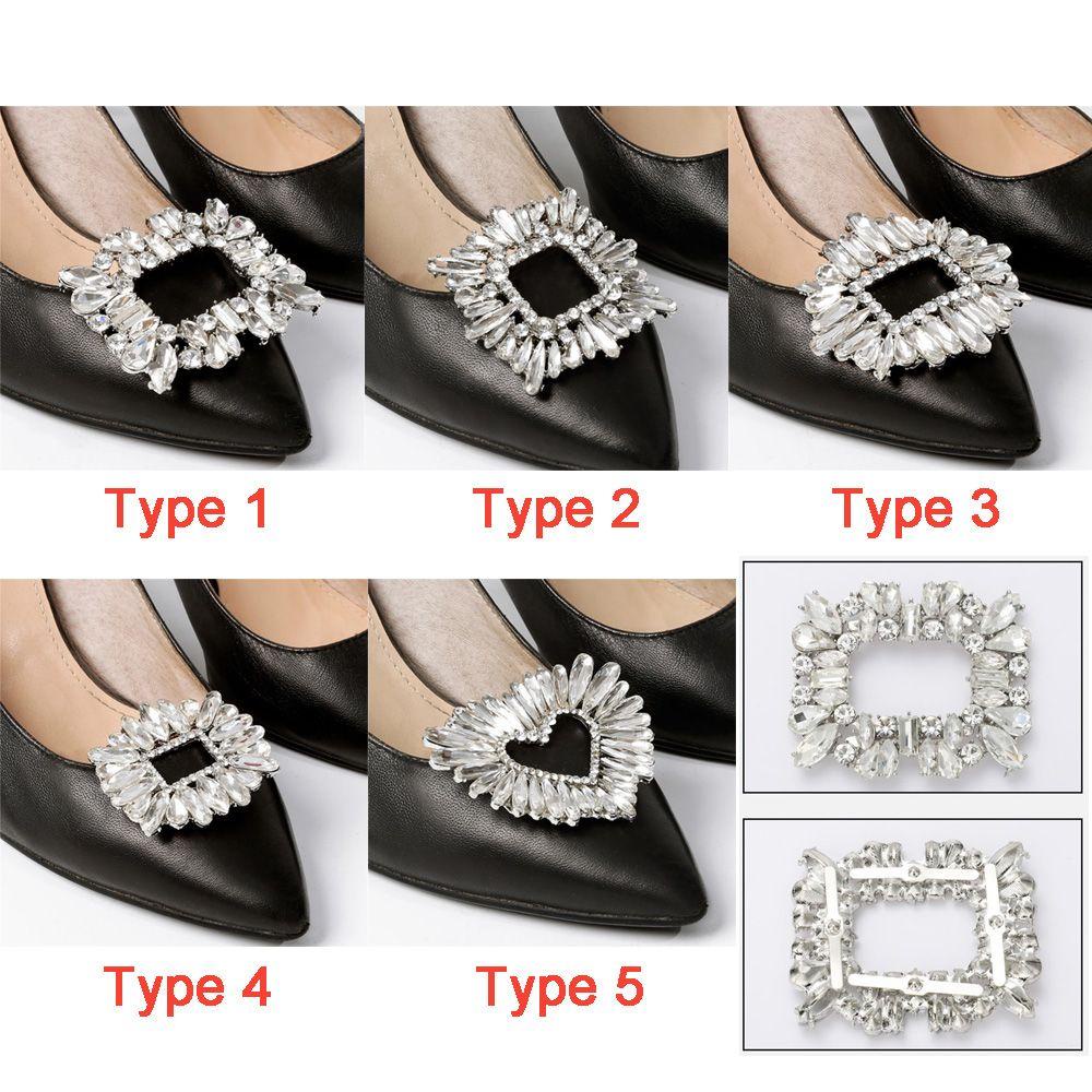 1Pc Women Shoe Clip Wedding Shoes High Heel Buckle  Shiny Rhinestone for Bride Decoration