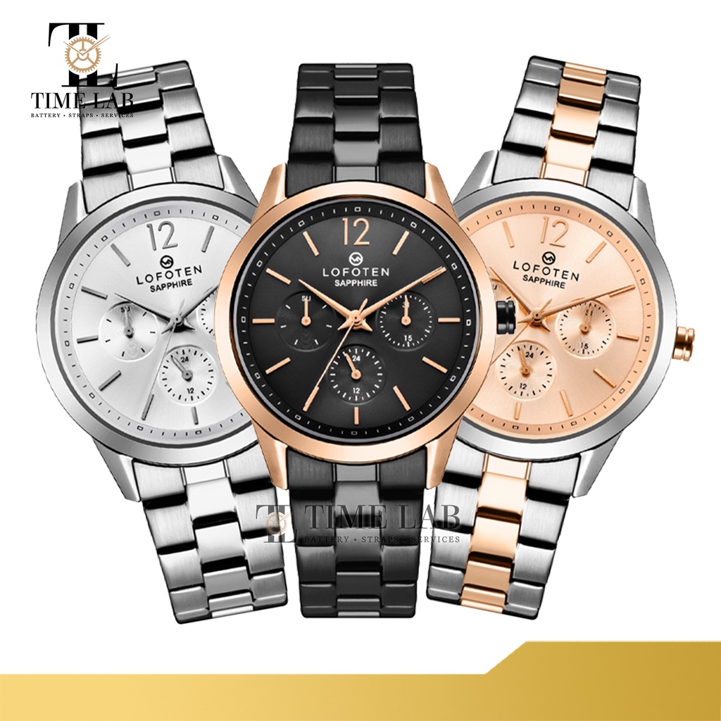 JAM TANGAN LOFOTEN ORIGINAL BERGARANSI F-2309LF / F 2309LF WANITA STAINLESS STEEL & SAPPHIRE GLASS