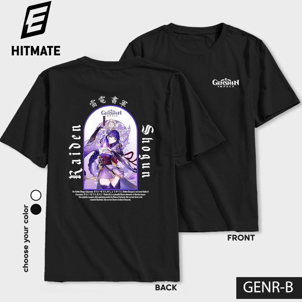 kaos anime Genshin Impact raiden shogun KAOS ANIME lengan panjang BAJU ANIME GENSHIN IMPACT RAIDEN S