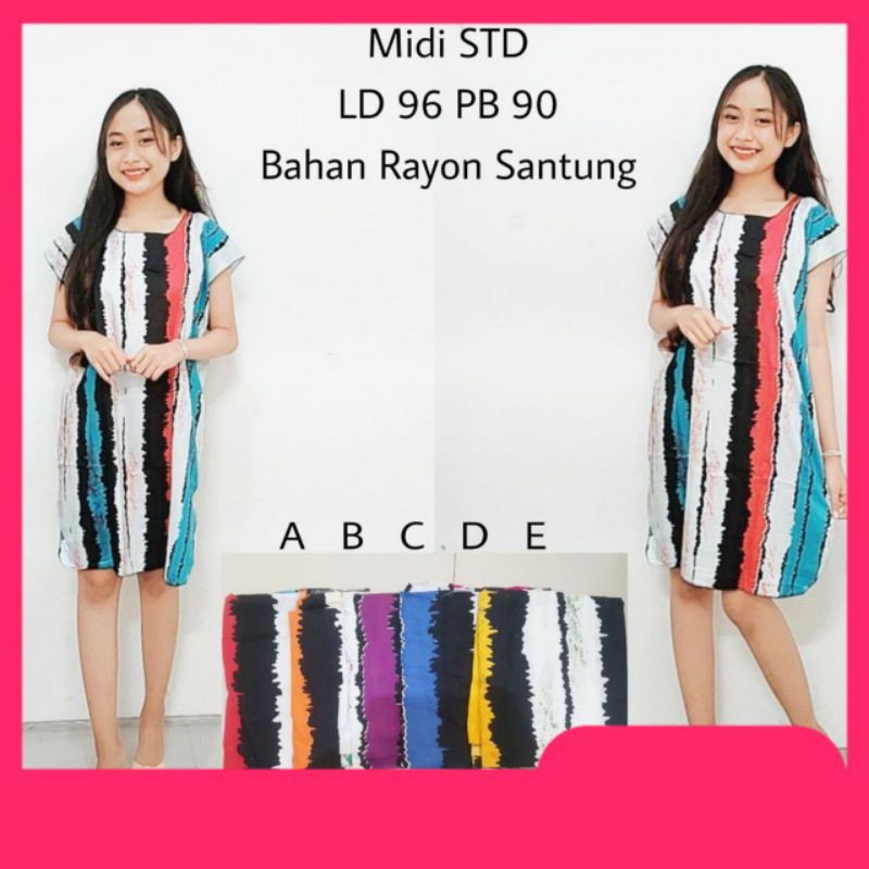 PROMO BARU Yg lagi VIRAL Daster Midi Kekinian, Cocok untuk Dijual Kembali