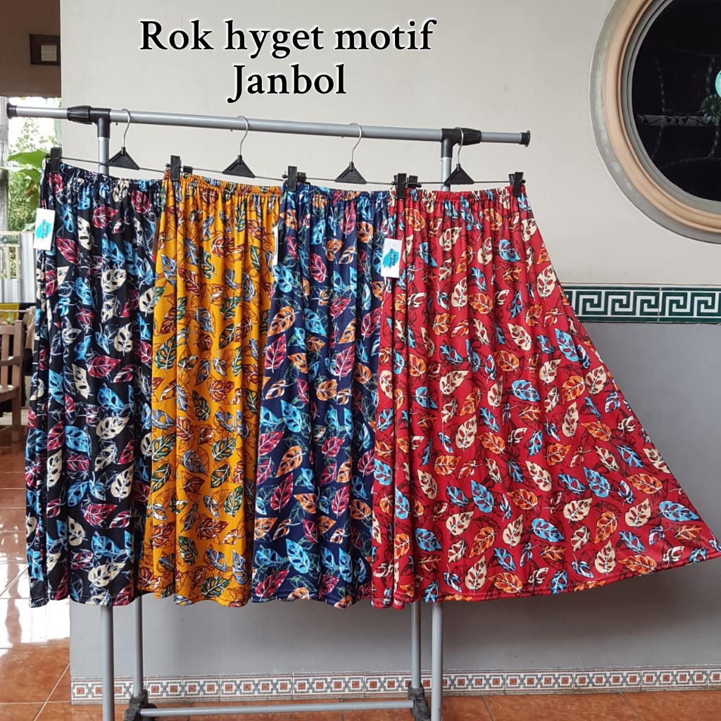 ROK MUSLIM HYGET BUNGA MAYUNG - ROK MOTIF SIMPLE PANJANG MURAH maxi skirt jumbo wanita