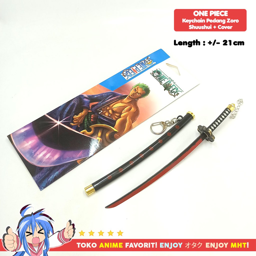 Gantungan Kunci Anime Keychain One Piece Pedang Roronoa Zoro Shuusui