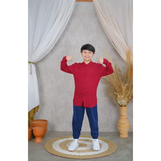SETELAN KEMEJA ANAK LAKI LAKI SIZE 16 TAHUN - SET GRIFFE SHIRTSUIT by PICCOLINO